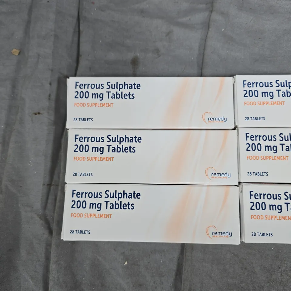 FERROUS SULPHATE 200 MG TABLETS – 28 TABLETS PER BOX – REMEDY HEALTHCARE – SET OF 6 BOXES