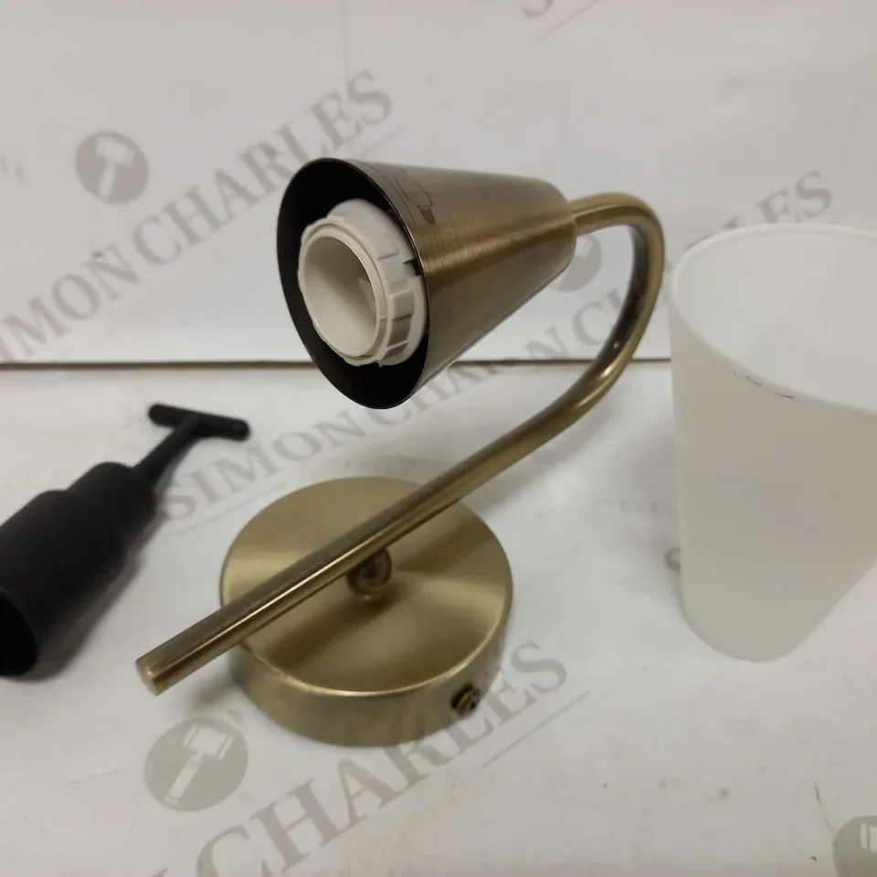 JOHN LEWIS LULU ANTIQUED BRASS WALL LIGHT 