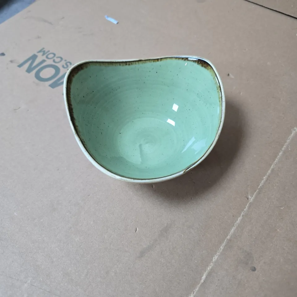 CHURCHILL STONECAST BOWL, MADE IN ENGLAND – TURQUOISE INTERIOR
