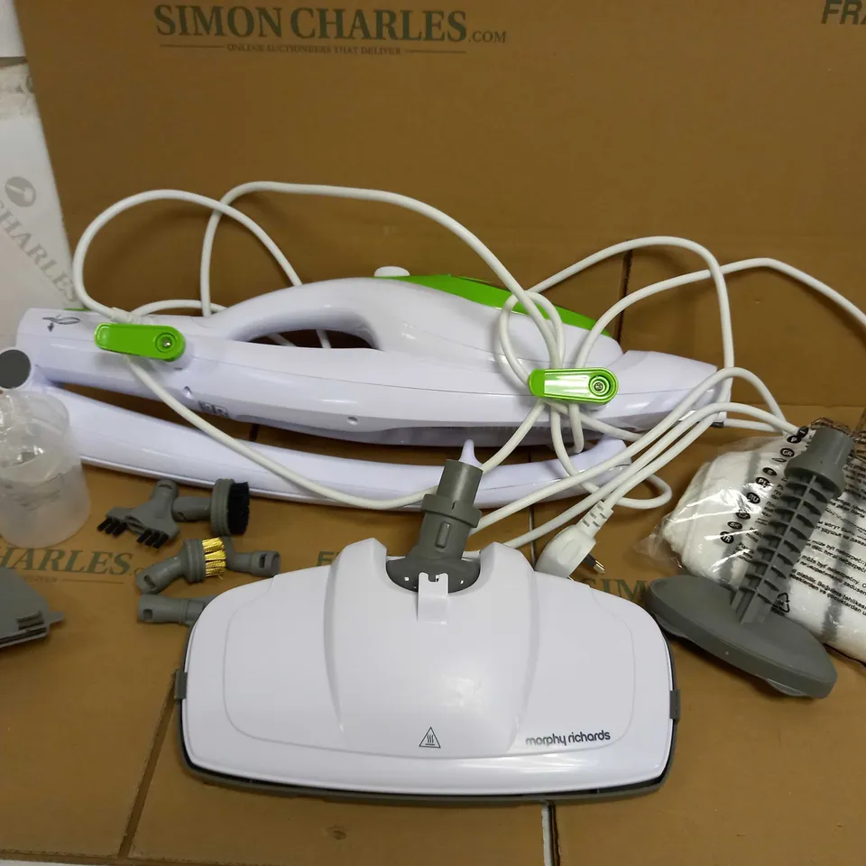 MORPHY RICHARDS UPRIGHT AND HANDHELD STEAM CLEANER