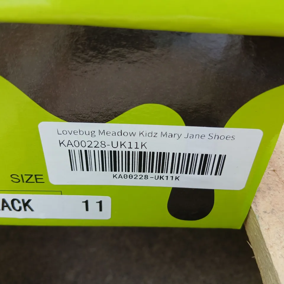 KOI KIDZ LOVEBUG MEADOW KIDZ MARY JANE SHOES – BLACK, UK 3