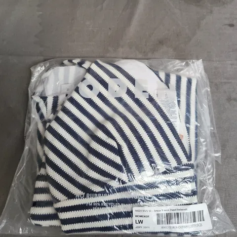 BODEN AREZZO V-NECK PANEL SWIMSUIT – NAVY & WHITE STRIPE, UK 12