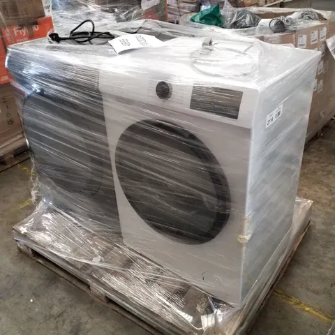 HISENSE FREESTANDING 9 KG WASHING MACHINE AND HAIER FREESTANDING HEAT PUMP TUMBLE DRYER 10KG - UNPROCESSED RAW RETURNS