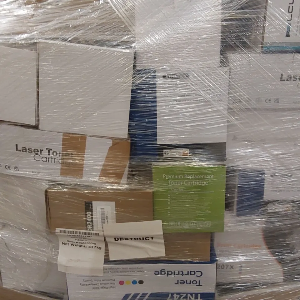 PALLET TO CONTAIN A LARGE ASSORTMENT OF PRINTER CARTRIDGES - VARIOUS BRANDS, COLOURS AND CONDITIONS