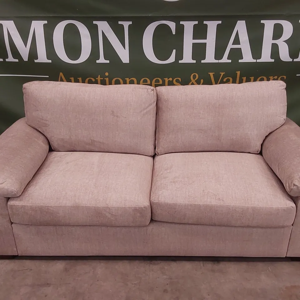 SALERNO STANDARD BACK 3 SEATER FABRIC SOFA - NATURAL RRP £599