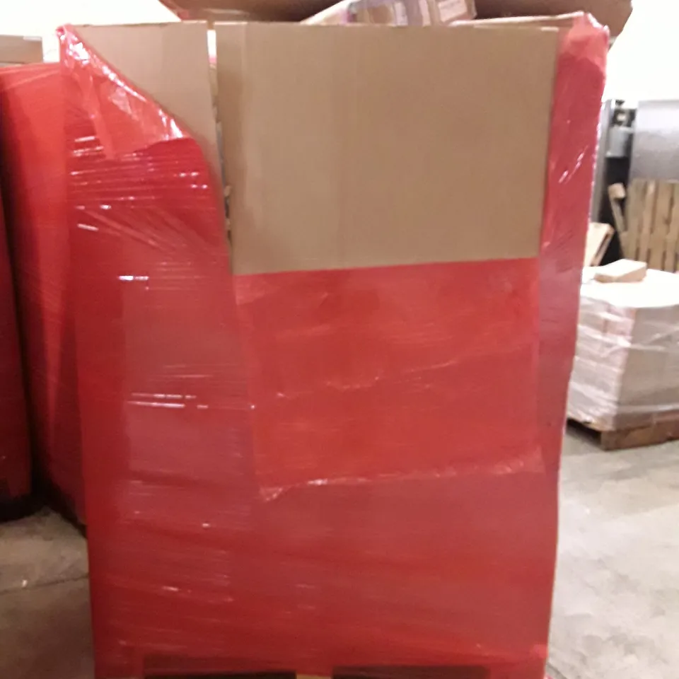 PALLET OF ASSORTED HOUSEHOLD GOODS AND PRODUCT TO INCLUDE; ALL IN 1 CAT WALL FURNITURE, KOMORE MINI REFRIGERATOR, BOXED FURNITURE ITEMS ETC 