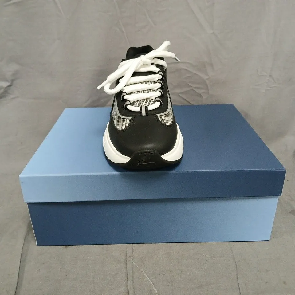 BOXED PAIR OF CLEENS PODIUM TRAINERS IN GRAPHITE SIZE UK 8.5