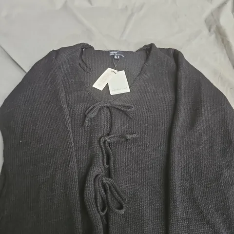 NOBODY'S CHILD KNITTED CARDIGAN – BLACK SIZE M
