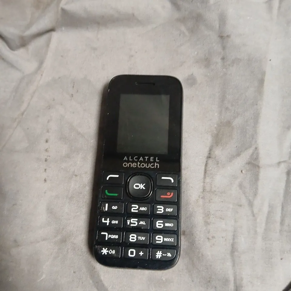 ALCATEL ONETOUCH MOBILE PHONE – BLACK, BASIC KEYPAD FEATURE PHONE