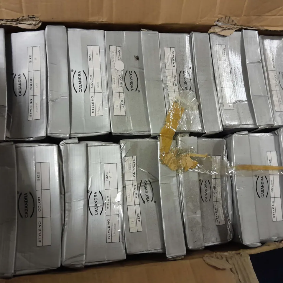 12 BOXED CASANDRA OPEN TOE HEELS IN IVORY IN VARIOUS SIZES
