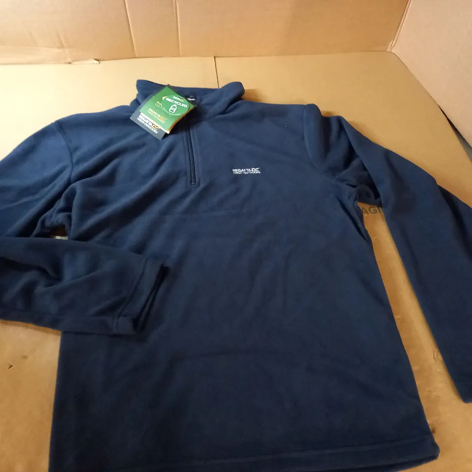 REGATTA QUARTER ZIP NAVY FLEECE - UK XL