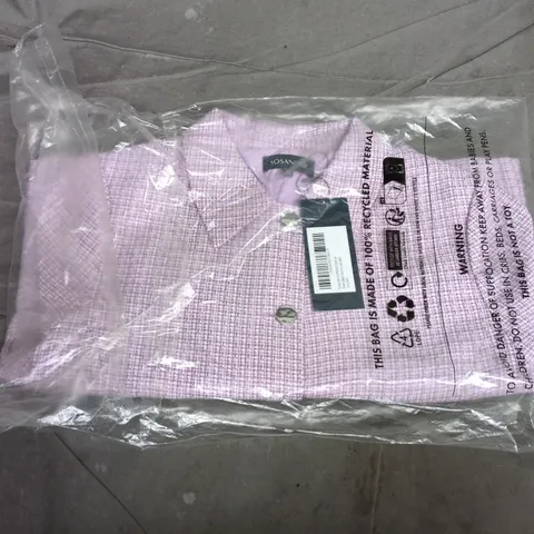BAGGED SOSANDER TEXTURED DOLLY JACKET IN LILAC - SIZE 14