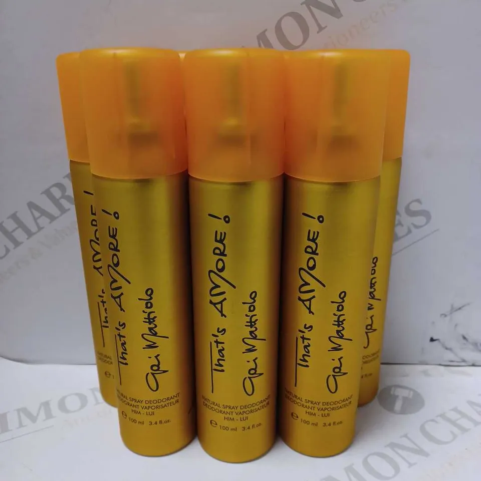 LOT OF 7 X 100ML GAI MATTIOLO THAT'S AMORE! HIM DEODORANT SPRAYS