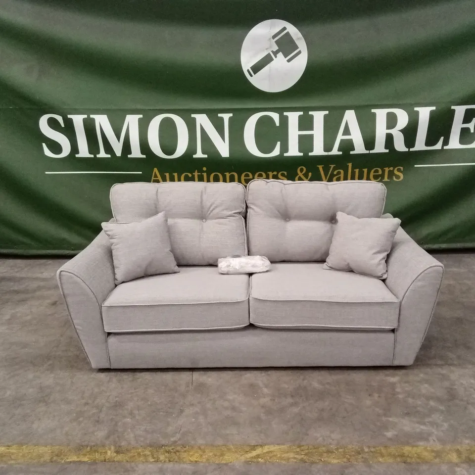 HALSTOW 2 SEATER FABRIC SOFA - SILVER RRP £729