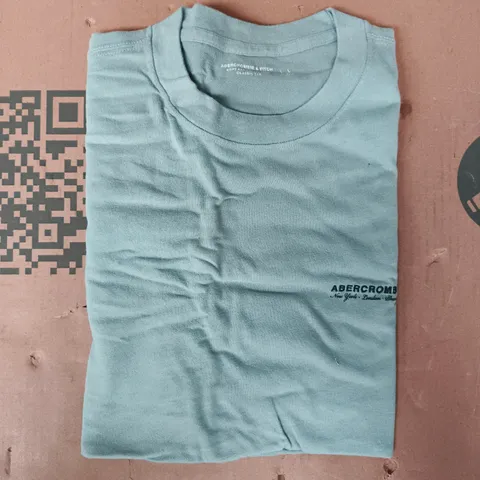 ABERCROMBIE & FITCH T-SHIRT IN DUSTY PALE GREEN SIZE LARGE