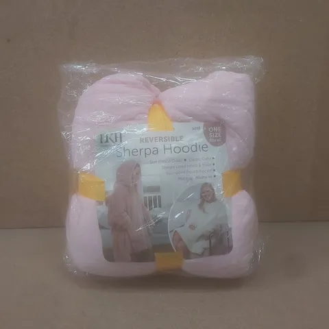 BRAND NEW BAGGED REVERSIBLE SHERPA HOODIE - PINK