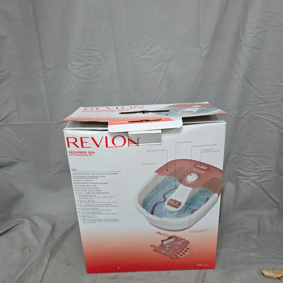 REVLON PEDICURE SPA WITH PEDICURE SET – BOXED