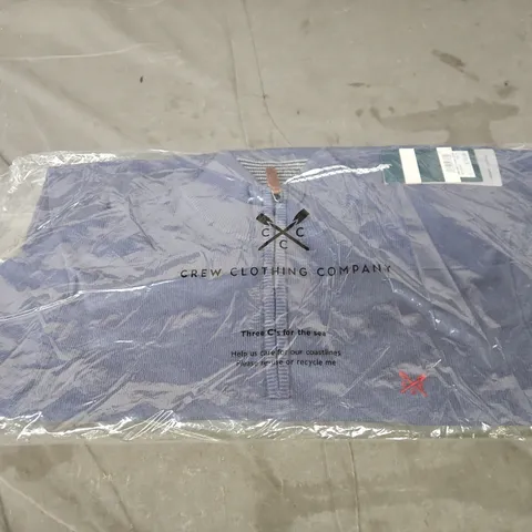 CREW CLOTHING COMPANY HALF ZIP JUMPER BLUE – UK SIZE L