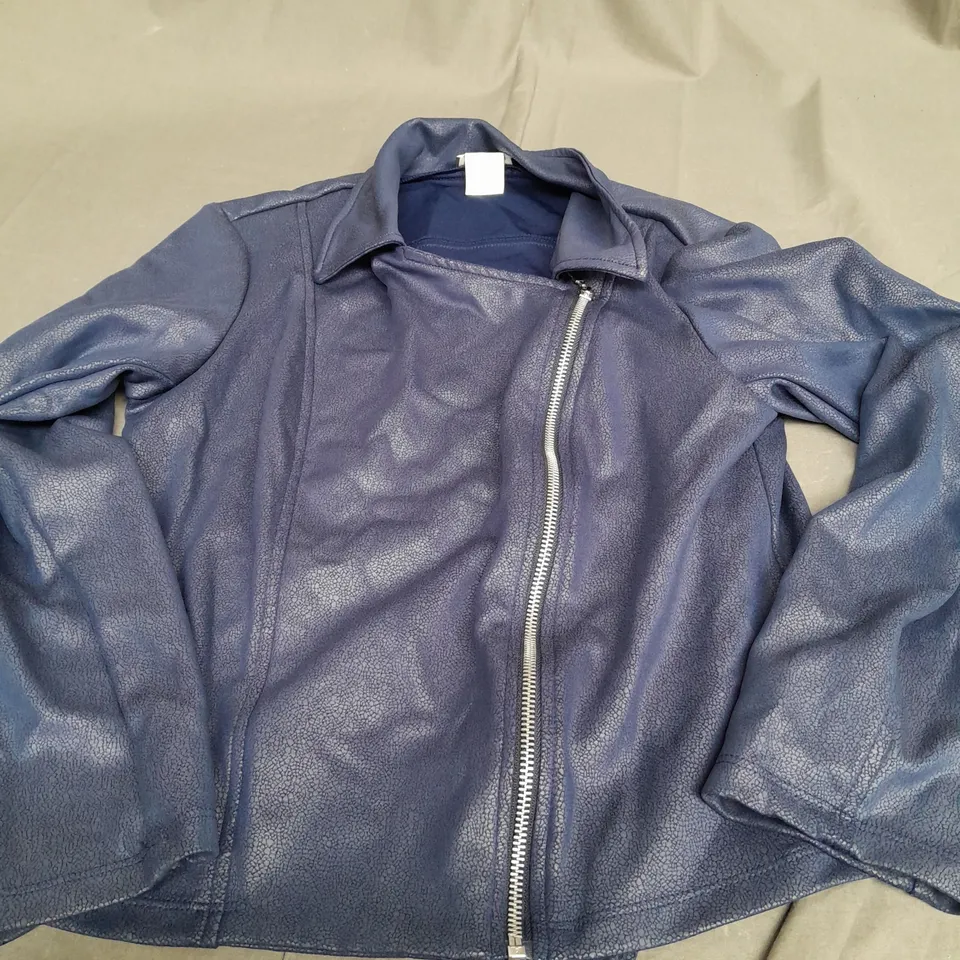 KIM&CO NAVY ZIP UP JACKET - SMALL