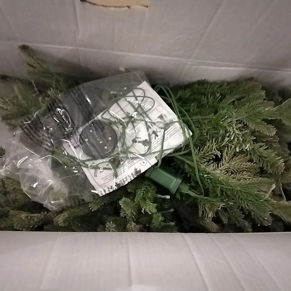 BOXED SANTA'S BEST PRE-LIT SNOW KISSED AUBURN CHRISTMAS TREE 4FT - COLLECTION ONLY