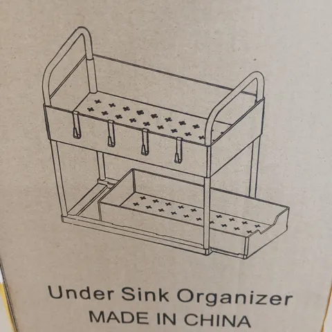 3 BOXED UNDER SINK ORGANISER BLACK 