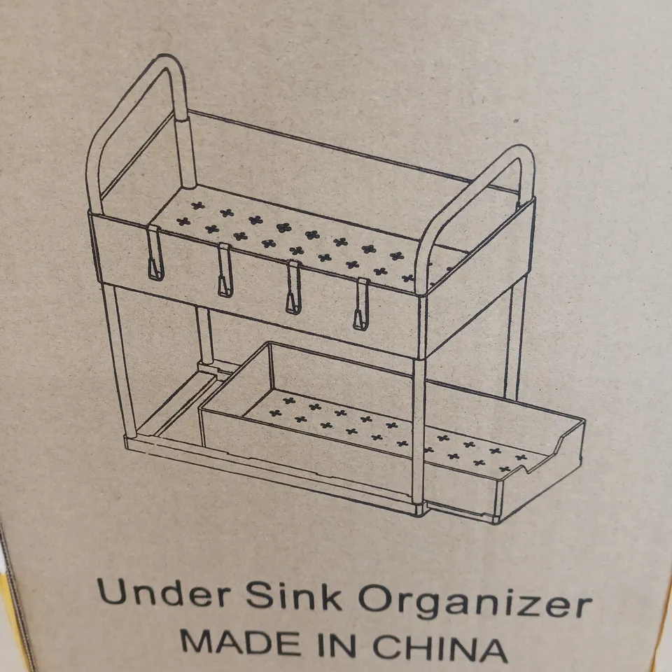 3 BOXED UNDER SINK ORGANISER BLACK 