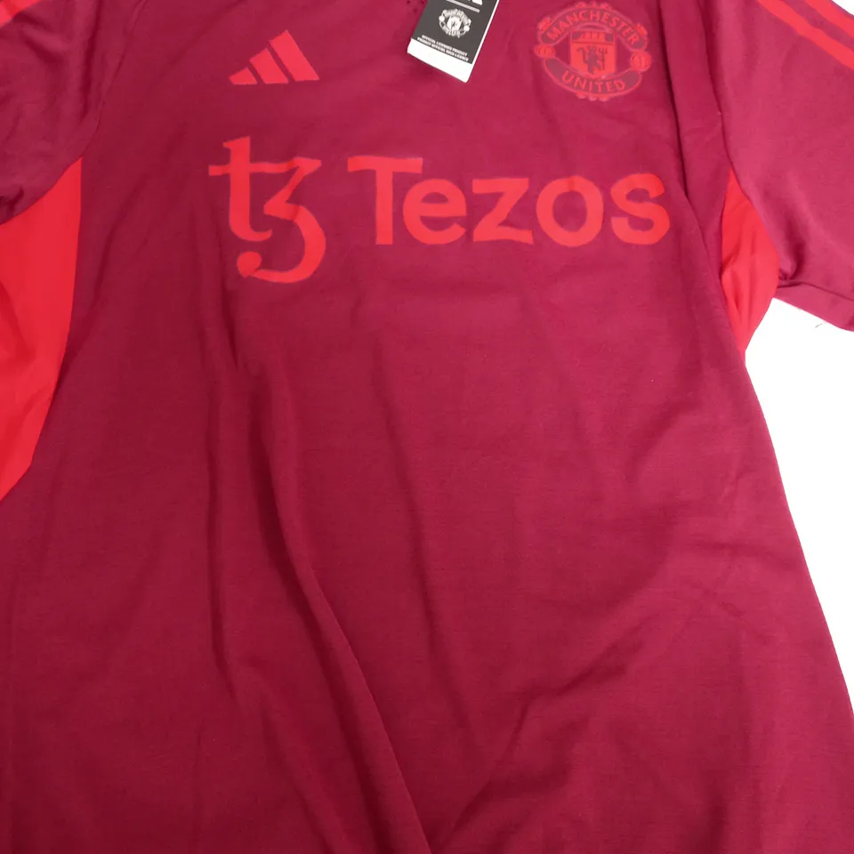 ADIDAS MANCHESTER UNITED FOOTBALL CLUB TRAINING TOP - MEDIUM