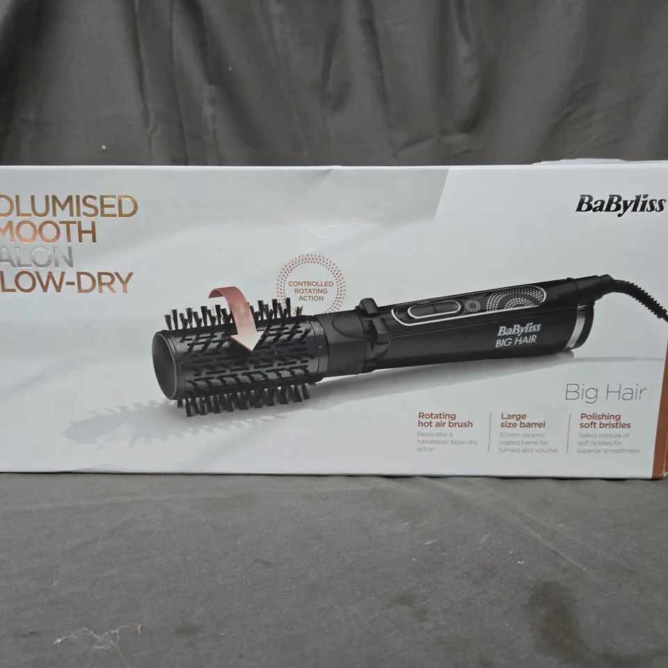 BOXED BABYLISS NEW BIG HAIR CURLING BRUSH  RRP £39.99