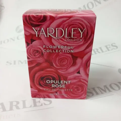 BOXED YARDLEY LONDON FLOWERFUL COLLECTION OPULENT ROSE EAU DE TOILETTE 50ML