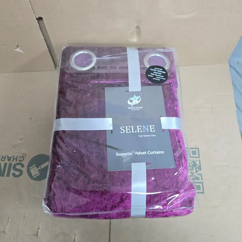 SELENE SUPERIOR VELVET CURTAINS – PURPLE VELVET (MOON STAR LONDON)