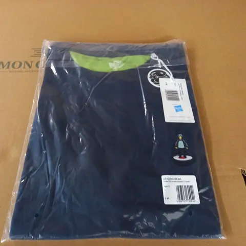 BAGGED PRETTY GREEN SUBBUTEO EMBROIDERED T-SHIRT IN NAVY - L
