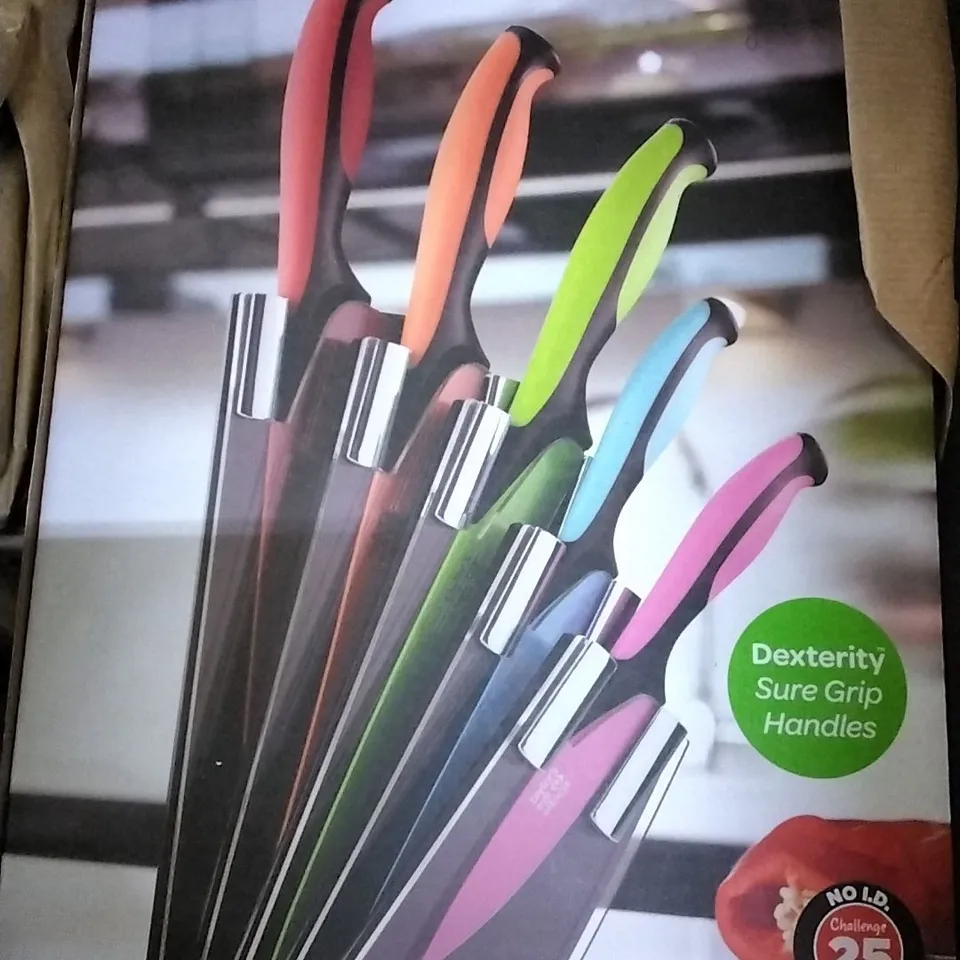 BOXED 6 PIECE KNIFE BLOCK SET
