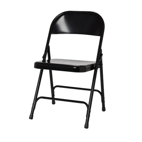 BOXED LASANA BLACK FOLDING CHAIR (H)790MM (W)470MM (D)450MM