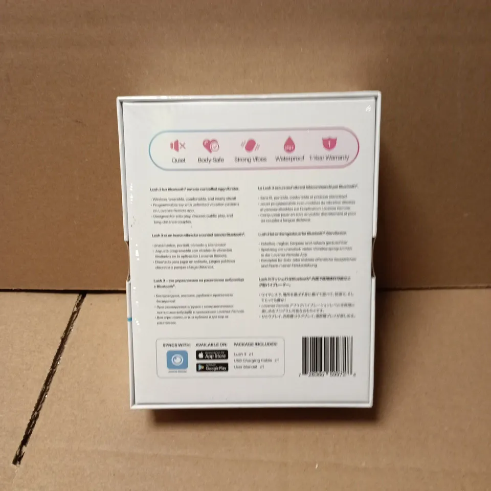SEALED LOVENSE LUSH 3 BLUETOOTH REMOTE CONTROLLED EGG VIBRATOR