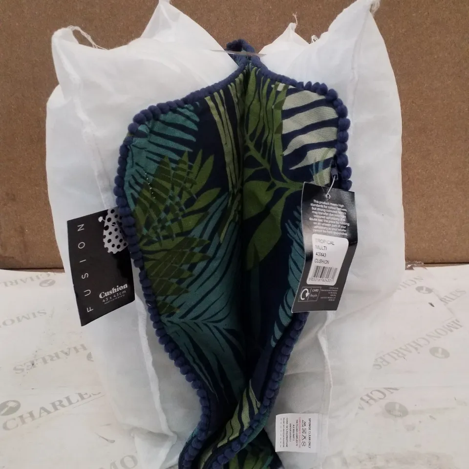 TROPICAL FLORAL SQUARE THROW CUSHION (SET OF 2)