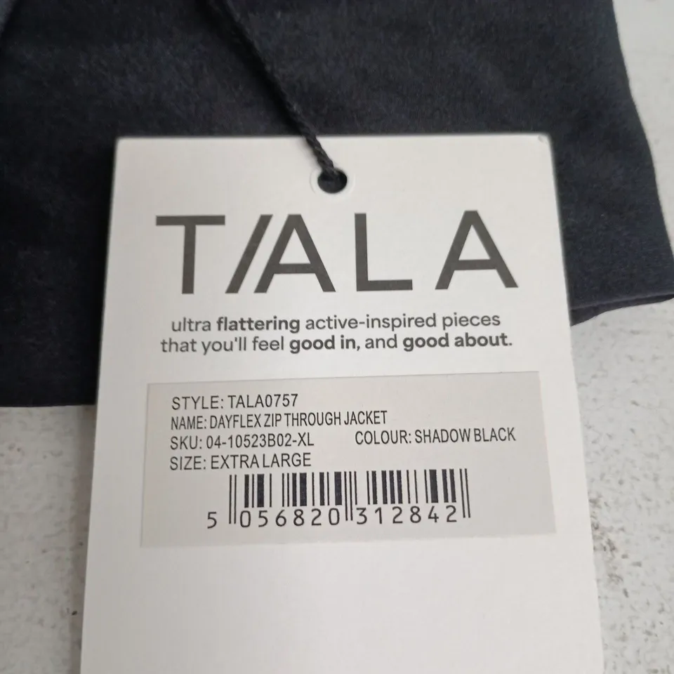 TALA DAYFLEX ZIP-THROUGH JACKET – SHADOW BLACK, UK XL