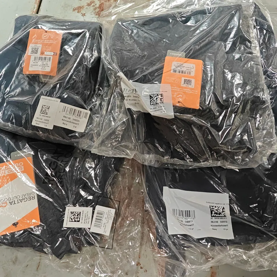 LOT OF 13 ASSORTED BRAND NEW KIDS REGATTA CLOTHING ITEMS TO INCLUDE SHORTS, TROUSERS AND SWIM TOPS - VARIOUS SIZES