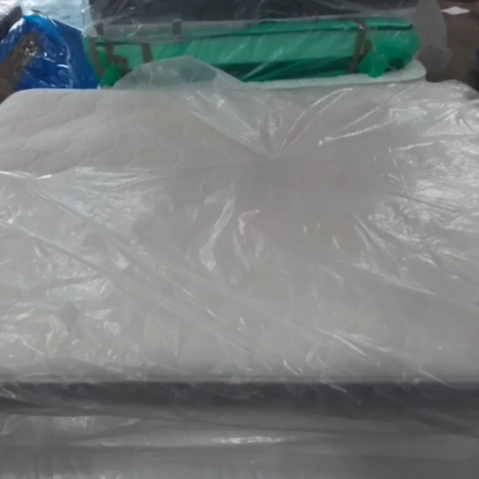 BAGGED 4'6" DOUBLE 3 LAYER ECO MEMORY FOAM HYBRID BONNET MATTRESS 