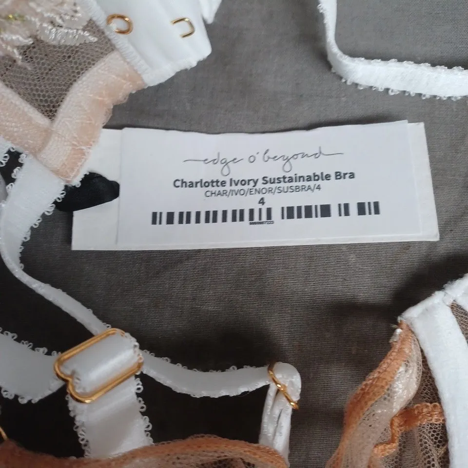 CHARLOTTE IVORY SUSTAINABLE BRA BY EDGE O' BEYOND – UK 4