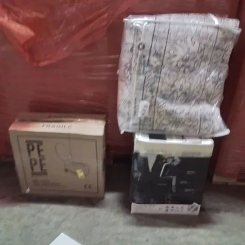 PALLET OF ASSORTED HOUSEHOLD GOODS AND PRODUCTS TO INCLUDE;RUG,INOFLEX SPRAY MACHINE,TOILET RAISER