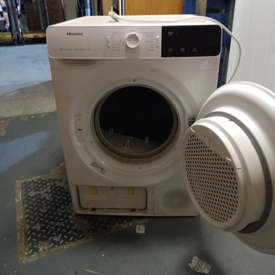 HISENSE DCGE801 FREESTANDING 8KG TUMBLE DRYER - WHITE COLLECTION ONLY