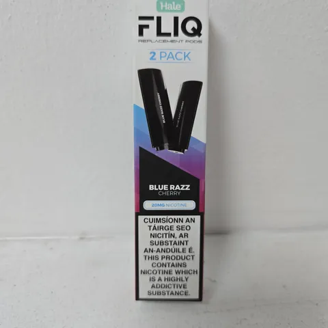 APPROXIMATELY 200 BOXED HALE FLIQ BLUE RAZZ CHERRY REPLACEMENT POD PACKS (2 REPLACEMENT PODS PER PACK)
