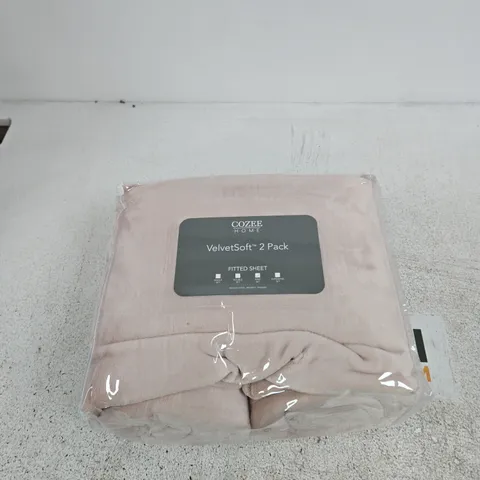 COZEE HOME VELVETSOFT 2 PACK FITTED SHEET – KING SIZE