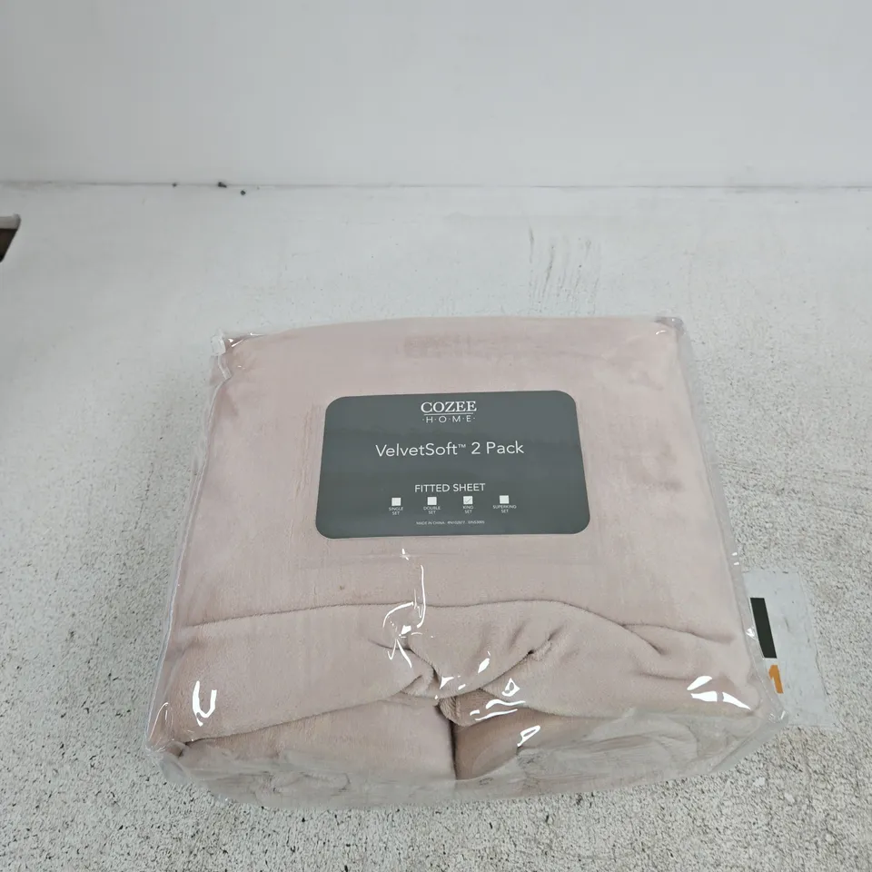 COZEE HOME VELVETSOFT 2 PACK FITTED SHEET – KING SIZE