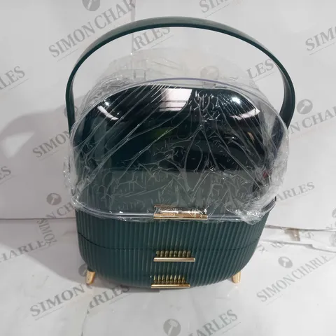 GREEN PORTABLE STORAGE SET WITH DRAWERS