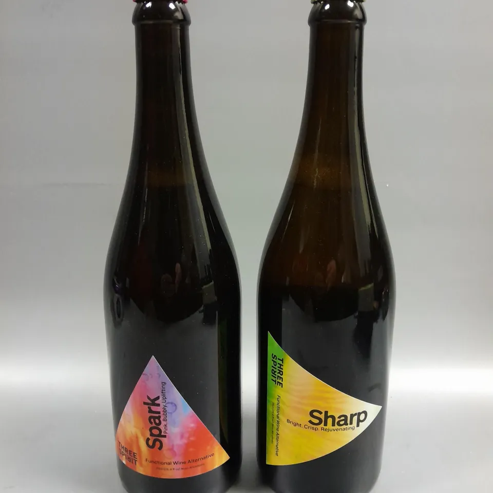 2 X THREE SPIRIT FUNCTIONAL WINE ALTERNATIVE DRINKS - SHARP & SPARK - COLLECTION ONLY 