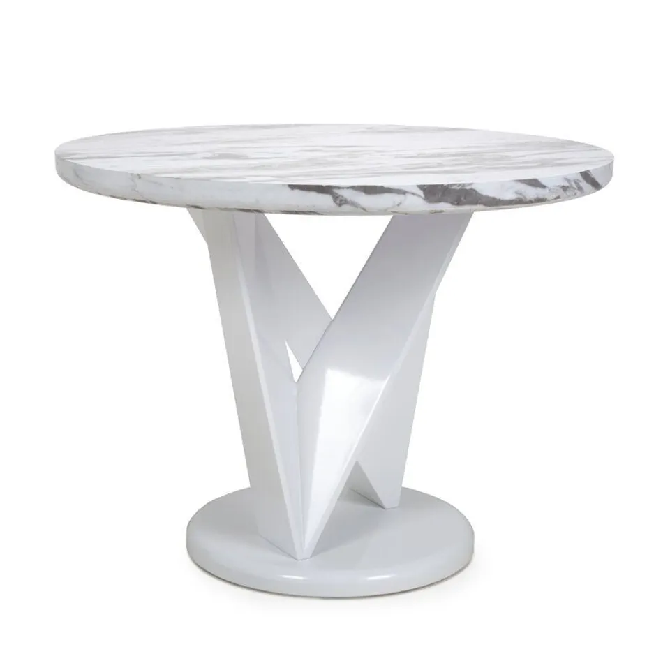 BOXED GENAO DINING TABLE - MARBLE GREY/WHITE (3 BOXES)