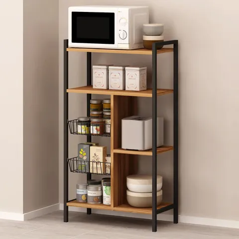 BOXED WHISLER 66CM WIDE ROLLING KITCHEN TROLLEY
