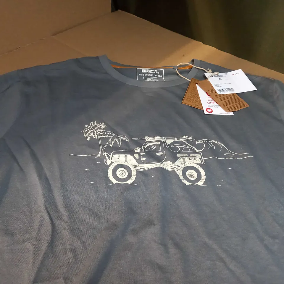 MOUNTAIN WAREHOUSE CHARCOAL OCEAN DRIVE T-SHIRT - XL