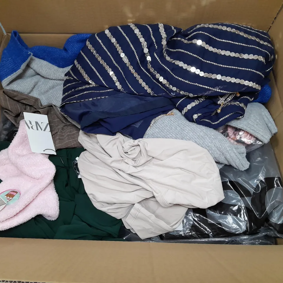 large quantity of assorted clothing items to include zara, burton menswear and American threads